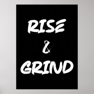 Poster Lever et Grind - Gym, Hustle, Succès