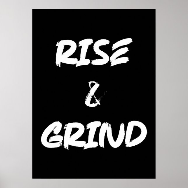 Poster Lever et Grind - Gym, Hustle, Succès (Devant)