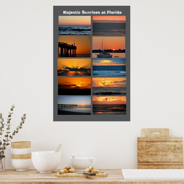 Poster Levers de soleil majestueux en Floride (Cuisine)