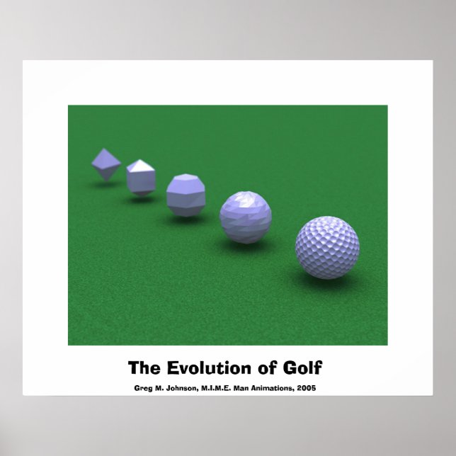 Poster L'évolution du golf (Devant)