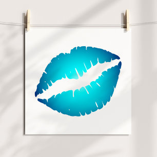 Poster Lèvres bleues