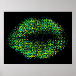 Poster Lèvres d'art Abstrait moderne #12