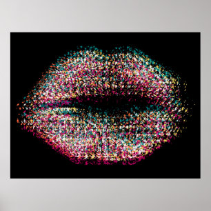 Poster Lèvres d'art Abstrait moderne #52