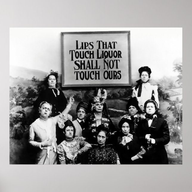 Poster Lèvres qui touchent Liquor - Ligue de Tempérance (Devant)