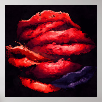 Poster Lèvres Rouges