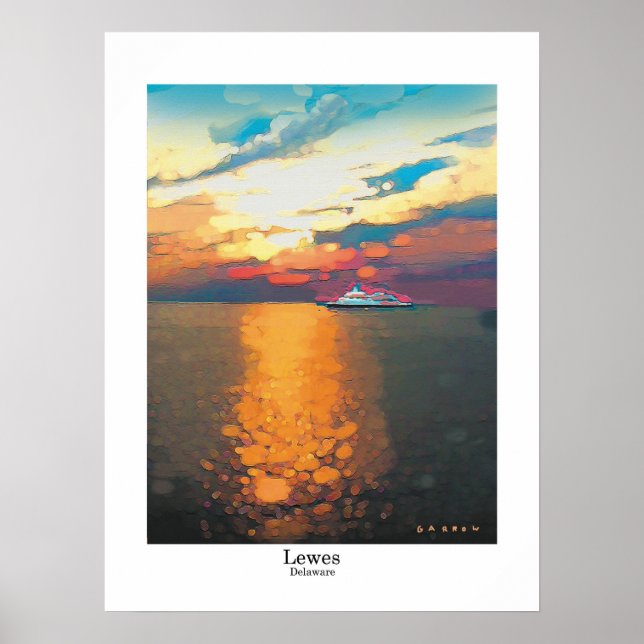 Poster Lewes Delaware (Devant)