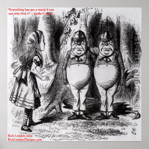 Poster Lewis Carroll Graphique & Citation Célèbre