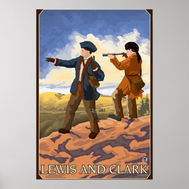 Poster Lewis et Clark Explorer l'Ouest (Devant)