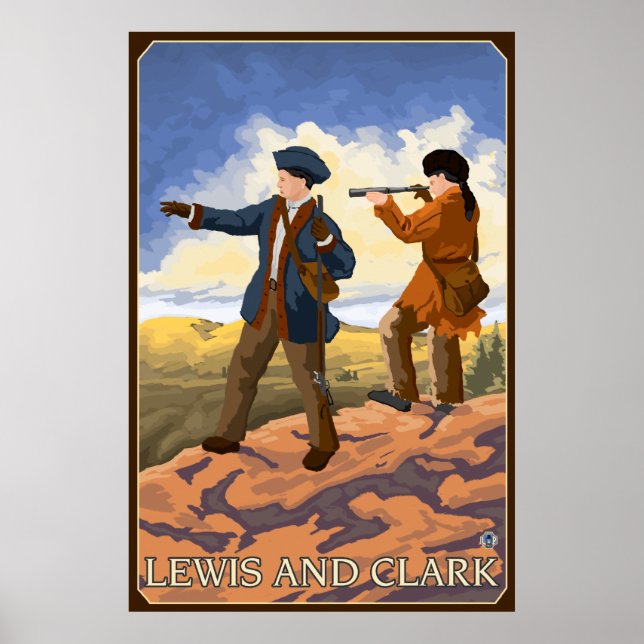 Poster Lewis et Clark Explorer l'Ouest (Devant)