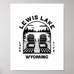 Poster Lewis Lake Wyoming Plein air Vintage 2