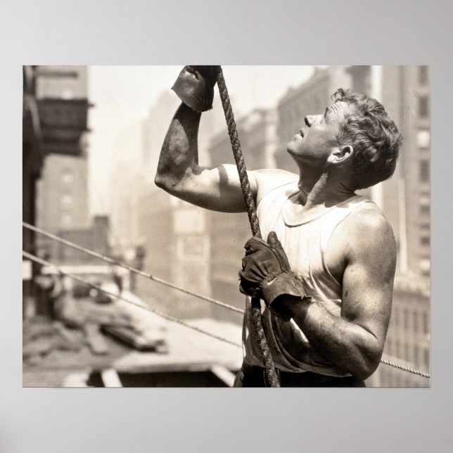 Poster Lewis Wickes Hine Empire State (The Hoister) (Devant)