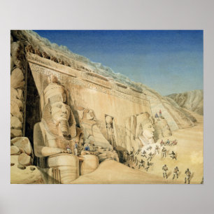 Poster L'Excavation du Grand Temple de Ramsès II,