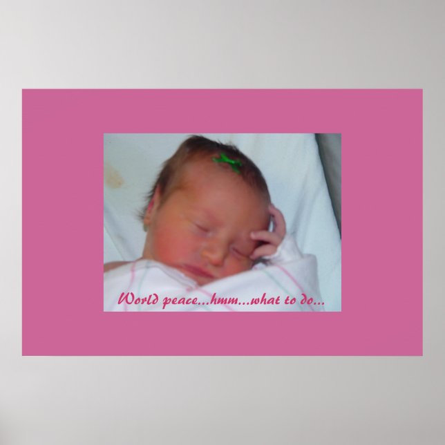 Poster Lexi ruminant sur la Paix Mondiale ! (Devant)