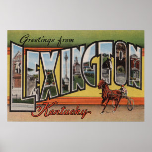 Poster Lexington, Kentucky - grandes scènes de lettre