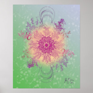 Poster L'expérience des fleurs (numérique) par Julian P. 