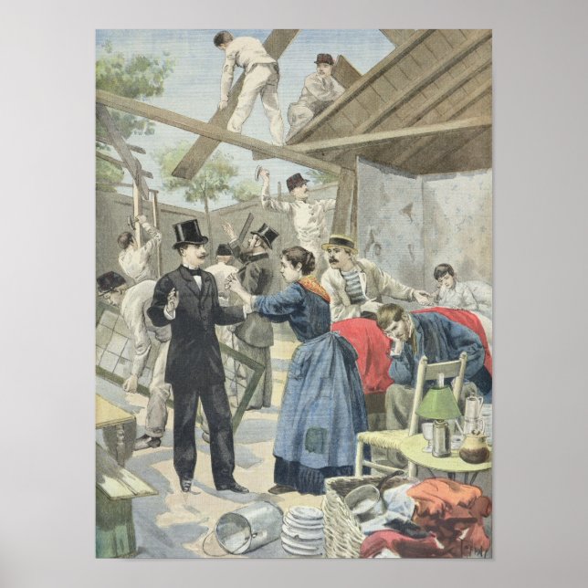 Poster L'expulsion des pauvres des taudis (Devant)