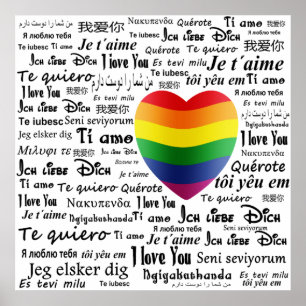 Poster LGBT Je t'aime
