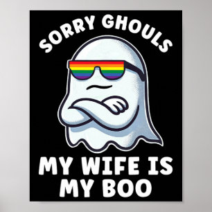 Poster Lgbt Lesbian Pride Halloween Ghost Femmes Ma Femme
