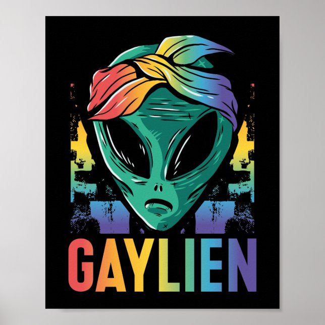 Poster LGBT Mois Gay pride Gaylien (Devant)