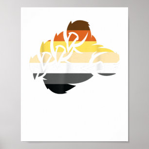 Poster LGBT Papa Mens Mois Gay pride - Paw Gay Bear