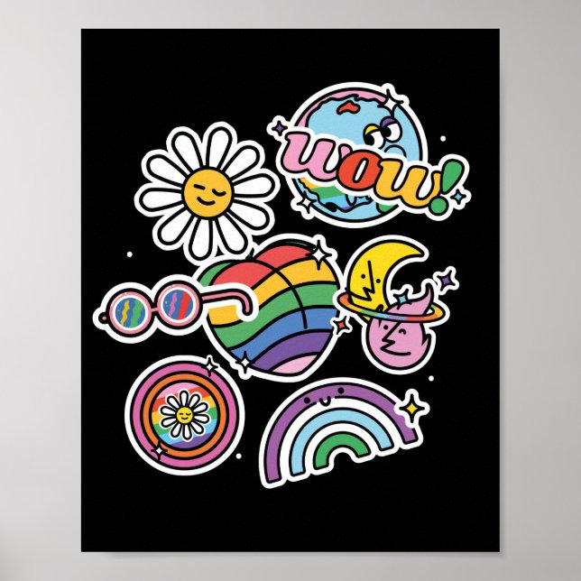 Poster LGBT+Pride. L'amour est l'amour. drapeau arc-en-ci (Devant)