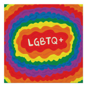 Poster LGBT+pride. queer, couleur arc-en-ciel.