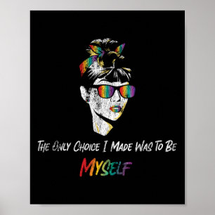 Poster LGBT Pride Rainbow Soyez moi rétro Vintage