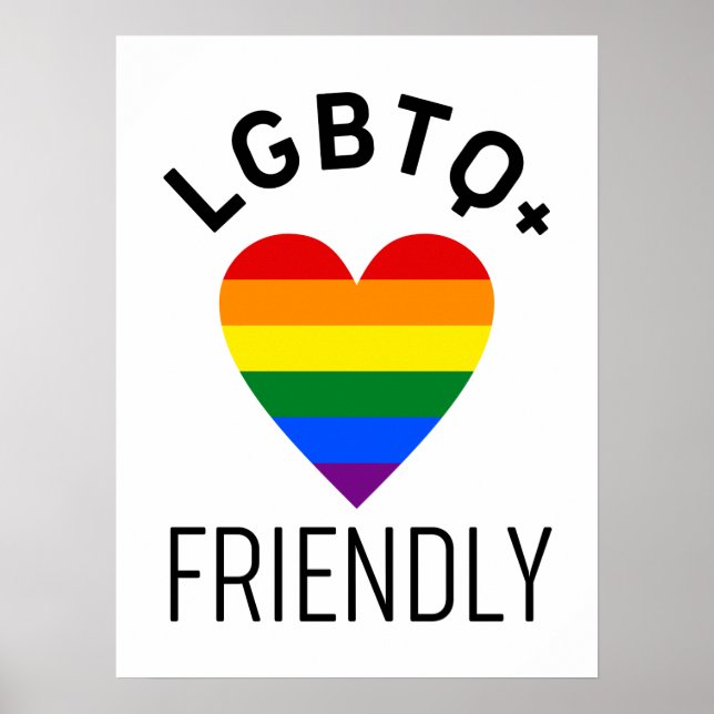 Poster lgbtq amicale orteil symbole d'amour gay lgbtq rai (Devant)