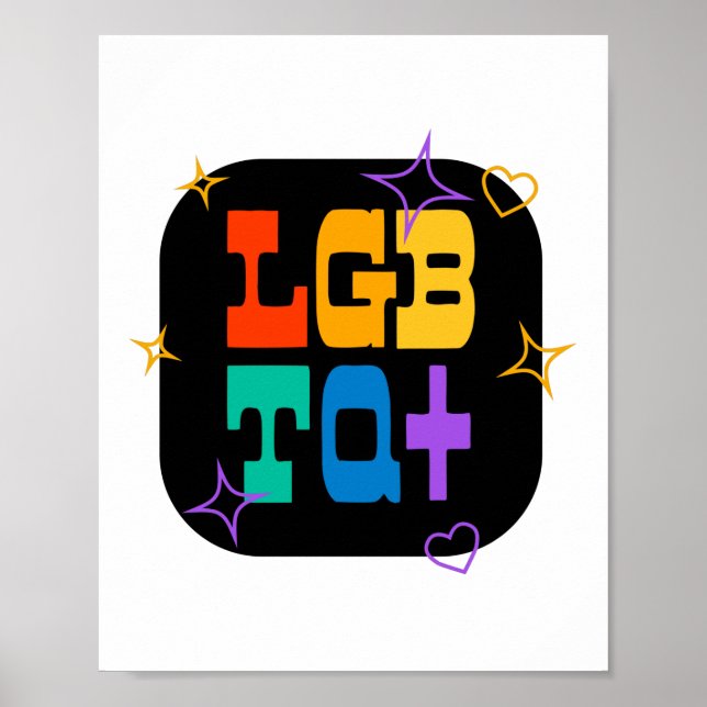 Poster LGBTQ+. FIDE+LGBT. Arc-en-ciel (Devant)