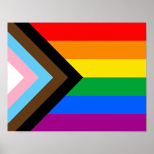 Poster LGBTQ+ Indicateur de fierté de progrès