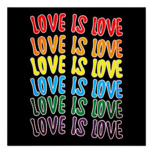 Poster LgbtqLove is Love Typography