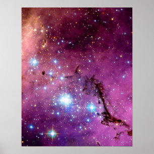 Poster LHA 120-N11 Star Formation Hubble Space Photo