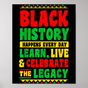 Poster L'histoire des Noirs se déroule chaque jour Appren