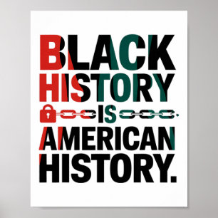 Poster L'histoire noire est l'histoire américaine - Afriq