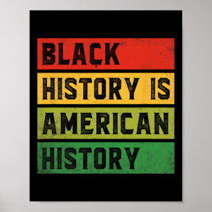 Poster L'histoire noire est l'histoire américaine Bhm Afr