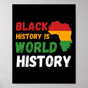 Poster L'Histoire Noire est Mondiale Mois L'Histoire Afri
