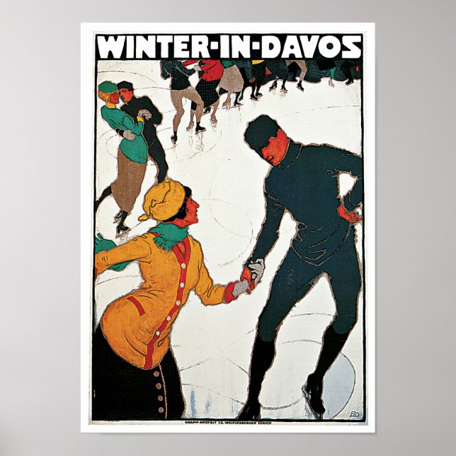 Poster L'hiver à Davos (Devant)