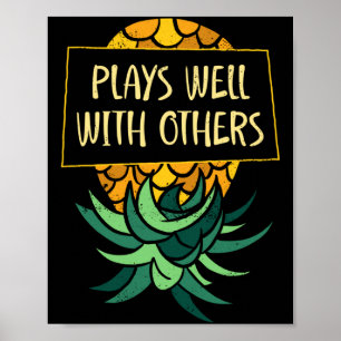 Poster L'homme à l'envers joue aux autres drôle d'ananas