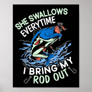 Poster L'homme avale à chaque fois un pêcheur drôle
