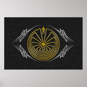 Poster L'homme dans le Maze - L'or tribal argent