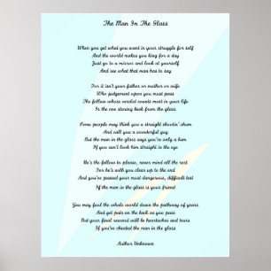 Poster L'homme dans le verre