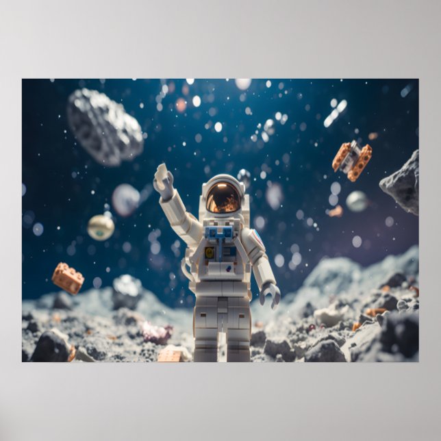 Poster L'homme de l'espace mur dans l'espace (Devant)