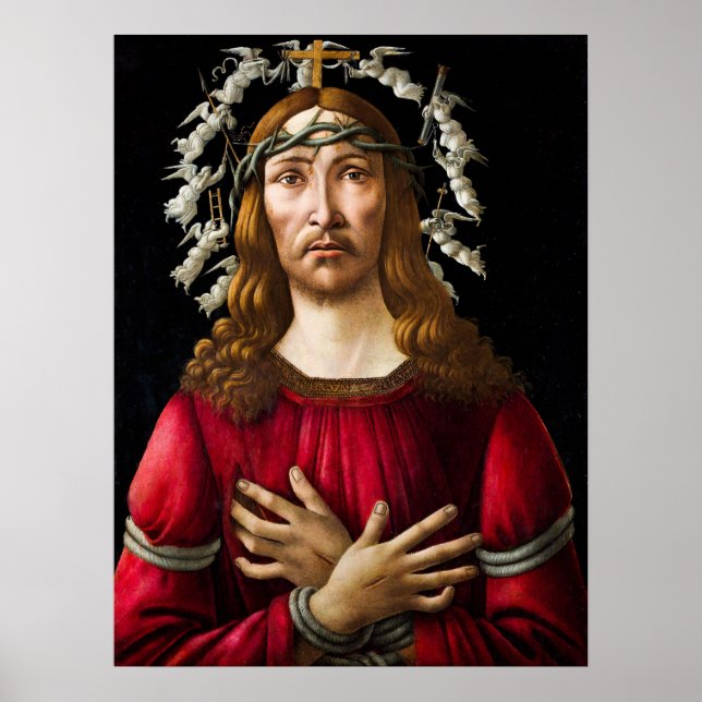 Poster L'homme des douleurs par Sandro Botticelli (Devant)