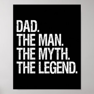 Poster L'Homme Le Mythe La Légende Drôle Dons Pères Cadea