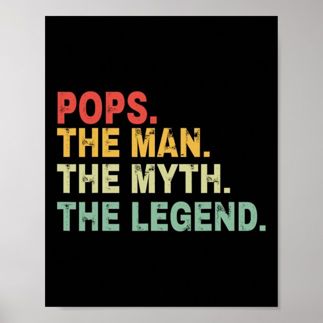 Poster L'Homme Le Mythe La Légende Fête des pères Cadeau (Devant)