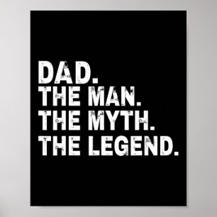 Poster L'Homme Le Mythe La Légende Fête des pères Cadeau