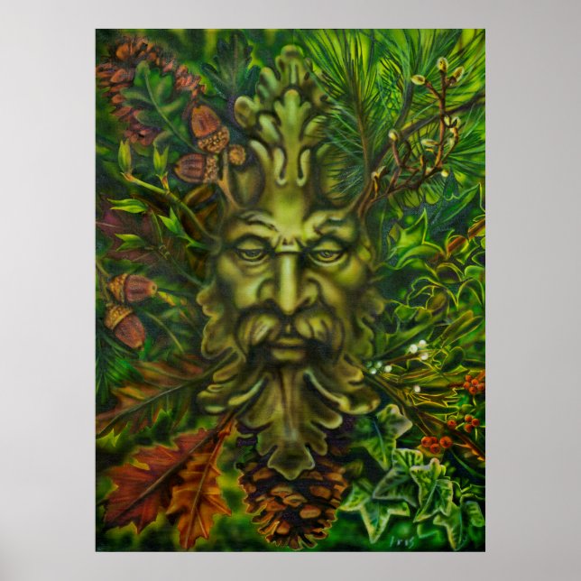 Poster 'L'homme vert' de l'artiste Lisa Iris (Devant)