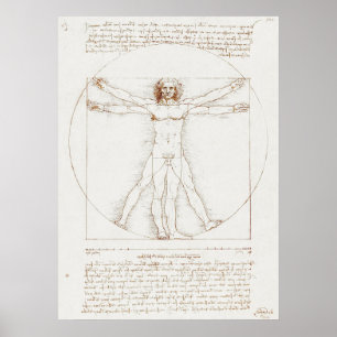 Poster L'homme vitruvien de Da Vinci