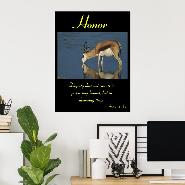 Poster L'honneur brille dans la beauté sauvage de la natu (Bureau à domicile)