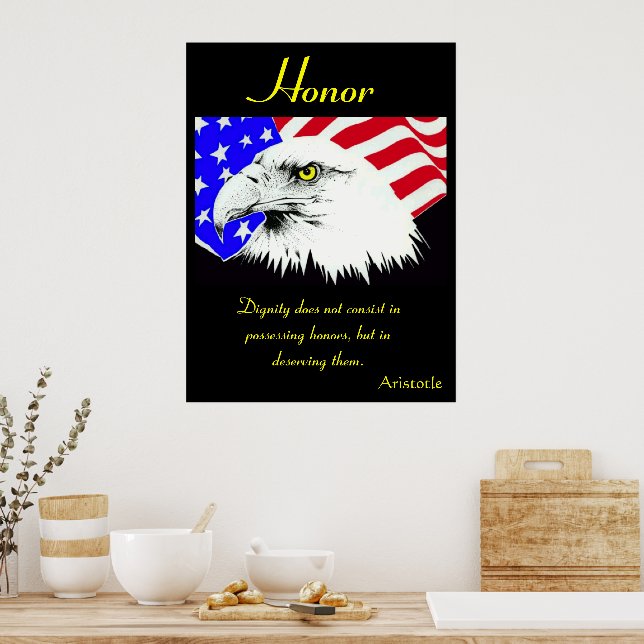 Poster L'honneur flotte sous la montre de l'aigle fière (Cuisine)